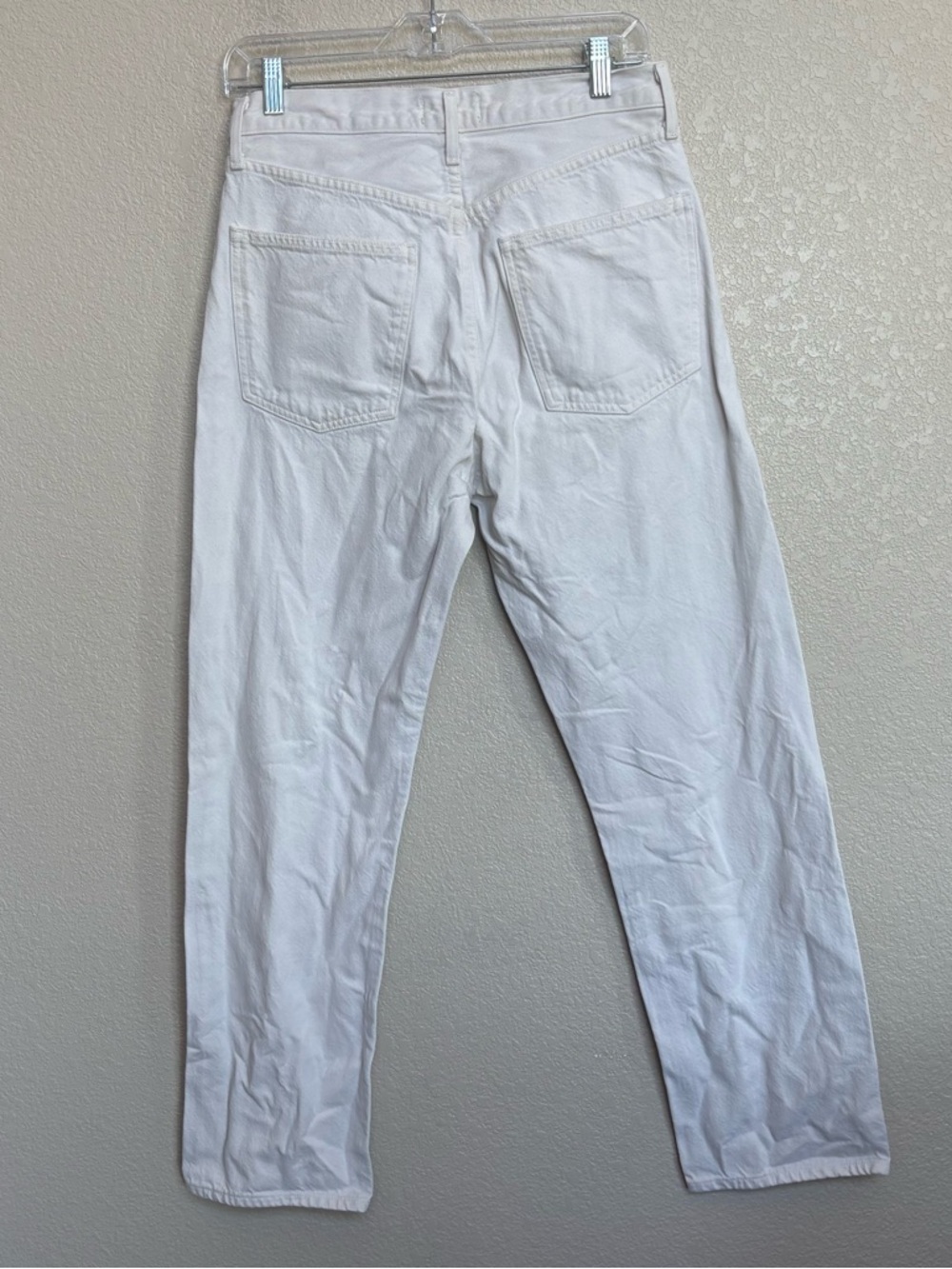 Agolde High Rise Straight Jeans in Off-White - Picture 9 of 10